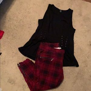 Torrid sleeveless top (1) and skinny pants (18)